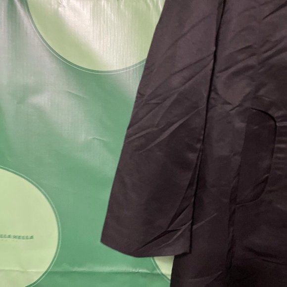 JONES NEW YORK Women's swing style button front rainjacket  in BLACK sz L - EUC - Picture 5 of 8